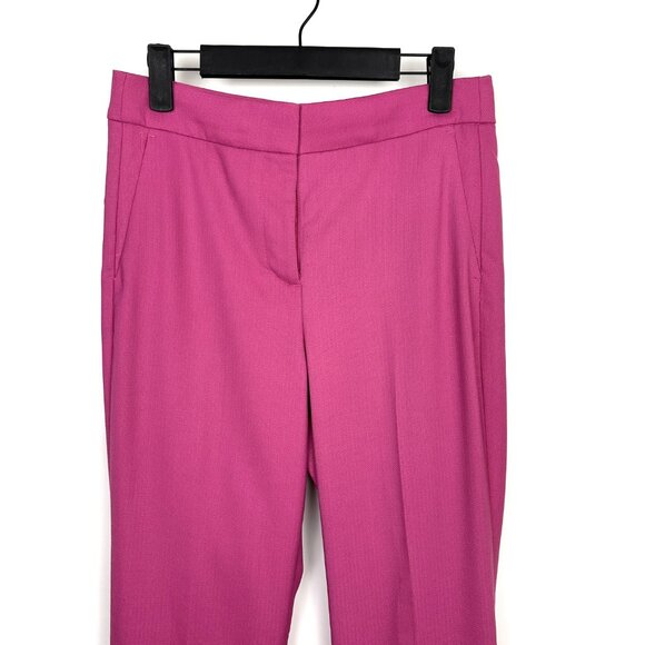 NWT J.Crew Willa High Rise Flare Trousers Pants Italian City Wool Pink 2 - Picture 4 of 11